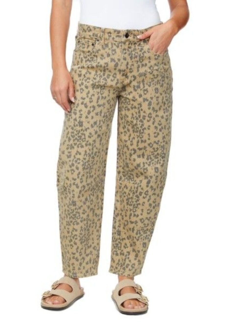 Buffalo Jeans  Women’s Barrel Leg Jeans, Leopard  Women Size 12   NWT